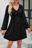 Lutaotie Sweet Elegant Solid Patchwork V Neck A Line Dresses