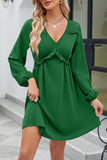 Lutaotie Sweet Elegant Solid Patchwork V Neck A Line Dresses