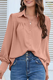 Lutaotie Casual Solid Buttons Shirt Collar Blouses(8 Colors)