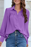 Lutaotie Casual Solid Buttons Shirt Collar Blouses(8 Colors)