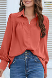 Lutaotie Casual Solid Buttons Shirt Collar Blouses(8 Colors)