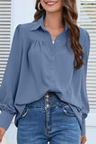 Lutaotie Casual Solid Buttons Shirt Collar Blouses(8 Colors)