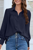 Lutaotie Casual Solid Buttons Shirt Collar Blouses(8 Colors)