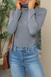 Lutaotie Daily Simplicity Solid Turtleneck Tops