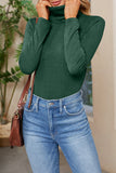 Lutaotie Daily Simplicity Solid Turtleneck Tops