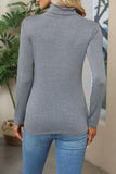 Lutaotie Daily Simplicity Solid Turtleneck Tops