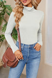 Lutaotie Daily Simplicity Solid Turtleneck Tops