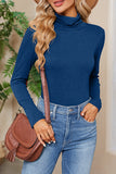 Lutaotie Daily Simplicity Solid Turtleneck Tops