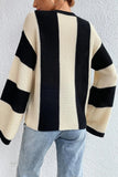 Lutaotie Casual Striped Contrast O Neck Tops