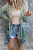 lutaotie Street Print Patchwork Cardigan Collar Outerwear