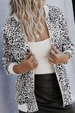 lutaotie Casual Leopard Patchwork O Neck Outerwear