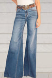 Lutaotie Street Solid High Waist Regular Denim Jeans(No Belt)