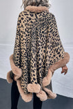 lutaotie Street Elegant Leopard Patchwork Outerwear