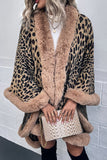 lutaotie Street Elegant Leopard Patchwork Outerwear