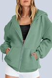 lutaotie Casual Sportswear Solid Pocket Hooded Collar Outerwear(12 Colors)