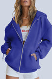 lutaotie Casual Sportswear Solid Pocket Hooded Collar Outerwear(12 Colors)