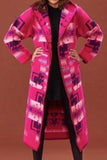 lutaotie Elegant Geometric Printing Hooded Collar Outerwear(6 Colors)