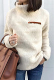 Lutaotie Casual Solid Patchwork Turtleneck Tops(6 Colors)