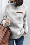 Lutaotie Casual Solid Patchwork Turtleneck Tops(6 Colors)