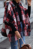 lutaotie Street British Style Plaid Contrast Hooded Collar Outerwear