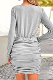 Lutaotie Sexy Party Solid Fold Sequined Scarf Collar Wrapped Skirt Dresses(6 Colors)