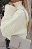 Lutaotie Daily Simplicity Solid Turtleneck Tops