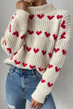 Lutaotie Casual Sweet Geometric Weave Turtleneck Sweaters