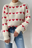 Lutaotie Casual Sweet Geometric Weave Turtleneck Sweaters