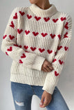 Lutaotie Casual Sweet Geometric Weave Turtleneck Sweaters