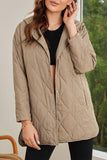 lutaotie Casual Solid Pocket Hooded Collar Outerwear