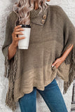 Lutaotie Casual Gradual Change Tassel Weave Turtleneck Tops