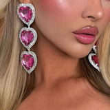 Lutaotie Sexy Street Flash Drilling Rhinestone Earrings