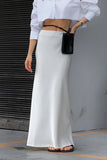 Lutaotie Elegant Solid Slit Regular High Waist Solid Color Bottoms