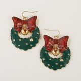 Lutaotie Casual Patchwork With Bow Earrings