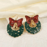 Lutaotie Casual Patchwork With Bow Earrings