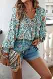 Lutaotie Elegant Floral Bandage V Neck Tops