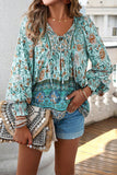 Lutaotie Elegant Floral Bandage V Neck Tops