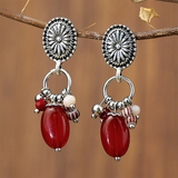 Lutaotie Bohemian Geometric Patchwork Earrings