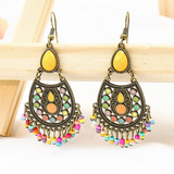 Lutaotie Bohemian Geometric Patchwork Earrings