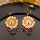 Lutaotie Bohemian Geometric Patchwork Earrings