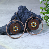 Lutaotie Bohemian Vintage Geometric Patchwork Earrings