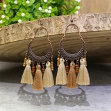 Lutaotie Bohemian Vintage Geometric Patchwork Earrings