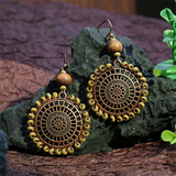 Lutaotie Bohemian Vintage Geometric Patchwork Earrings