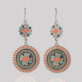 Lutaotie Bohemian Vintage Geometric Patchwork Earrings