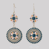 Lutaotie Bohemian Vintage Geometric Patchwork Earrings