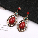 Lutaotie Bohemian Vintage Geometric Patchwork Earrings