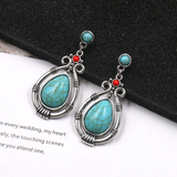 Lutaotie Bohemian Vintage Geometric Patchwork Earrings