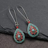 Lutaotie Bohemian Vintage Geometric Patchwork Earrings