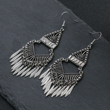 Lutaotie Bohemian Vintage Geometric Tassel Earrings