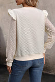 Lutaotie Elegant Solid Lace V Neck Tops